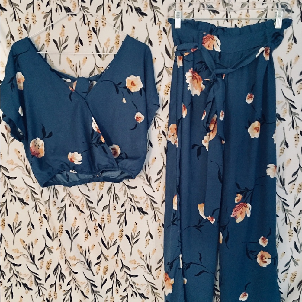Two piece flower outfit